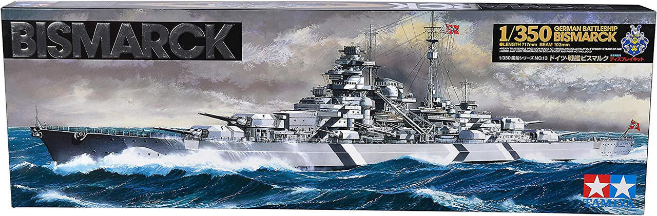 Tamiya 1/350 German Battleship Bismarck 78013